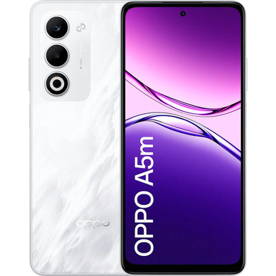 Móvil - OPPO A5m, Mist White, 256 GB, 8 GB RAM, 6.67" 1000 nits, Snapdragon® 6s 4G Gen 1, 6000 mAh