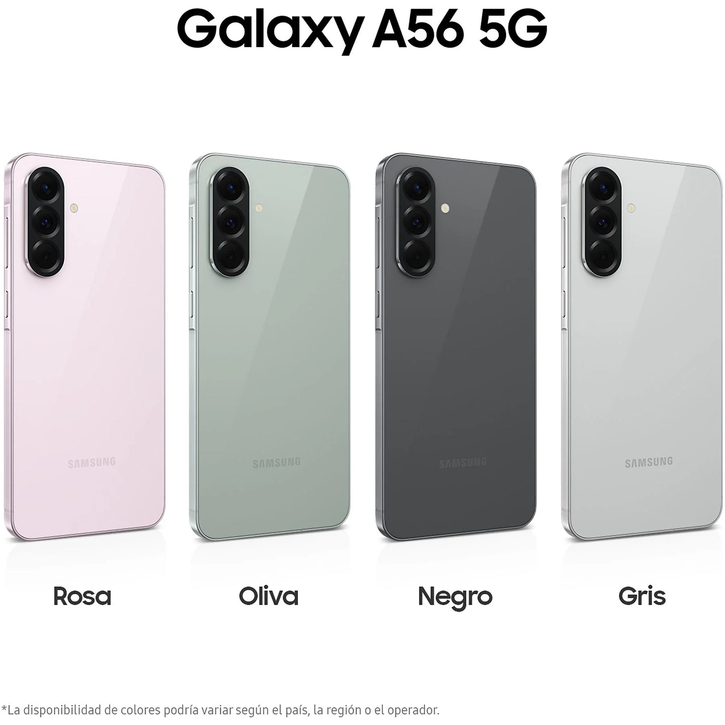 Móvil - Samsung Galaxy A56 5G, Negro, 256 GB, 8 GB RAM, 6.7" FHD+ Super AMOLED, Exynos 1580, 5000 mAh, Android 15