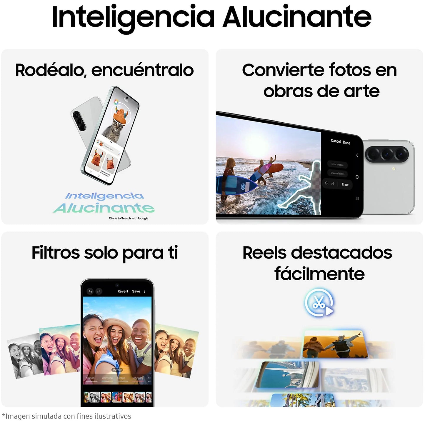 Móvil - Samsung Galaxy A56 5G, Negro, 256 GB, 8 GB RAM, 6.7" FHD+ Super AMOLED, Exynos 1580, 5000 mAh, Android 15