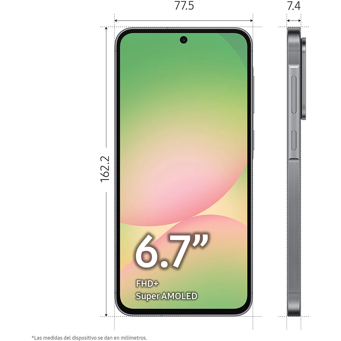 Móvil - Samsung Galaxy A56 5G, Negro, 256 GB, 8 GB RAM, 6.7" FHD+ Super AMOLED, Exynos 1580, 5000 mAh, Android 15