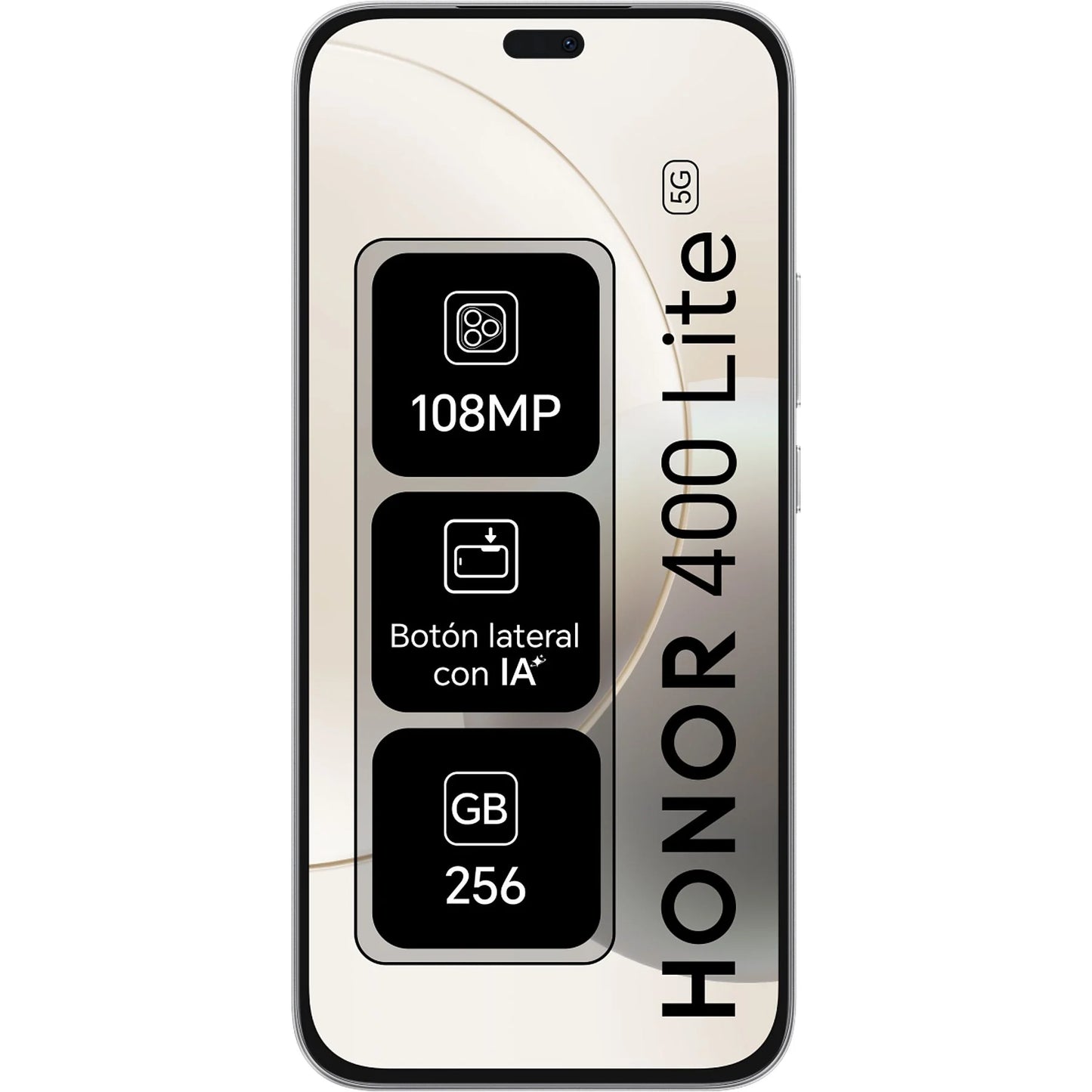 Móvil - Honor 400 Lite, Velvet Black, 256 GB, 8 GB RAM, 6.7" OLED, MediaTek Dimensity 7025-Ultra, 5230 mAh, Botón lateral IA