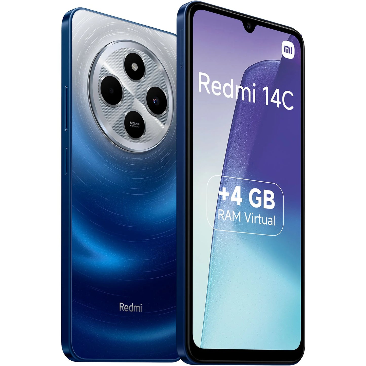 Móvil - Xiaomi Redmi 14C, Azul, 128GB, 4GB RAM, 6.88" HD+, MediaTek Helio G81 Ultra, 5160mAh, Android