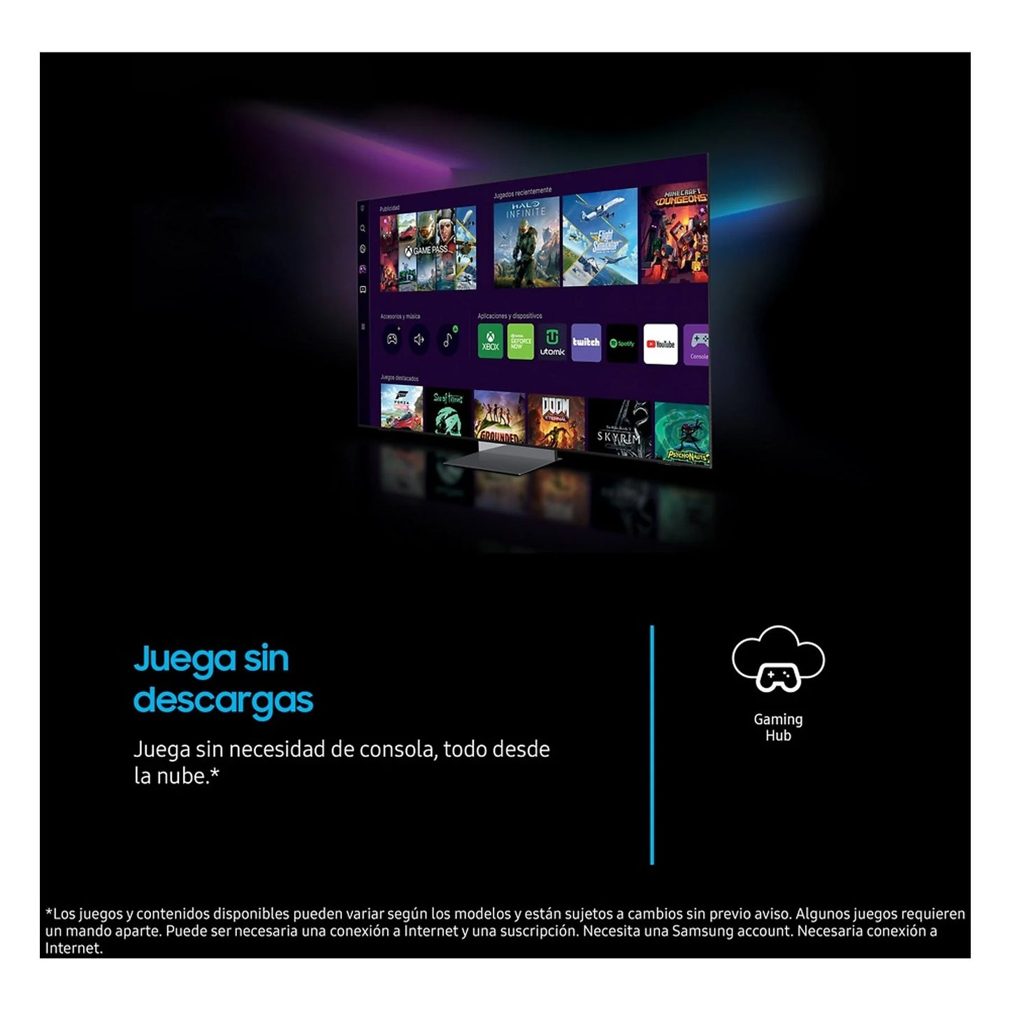 TV LED 50" - Samsung TU50U7025FKXXC, UHD 4K, Procesador Crystal 4K, Smart TV, Negro