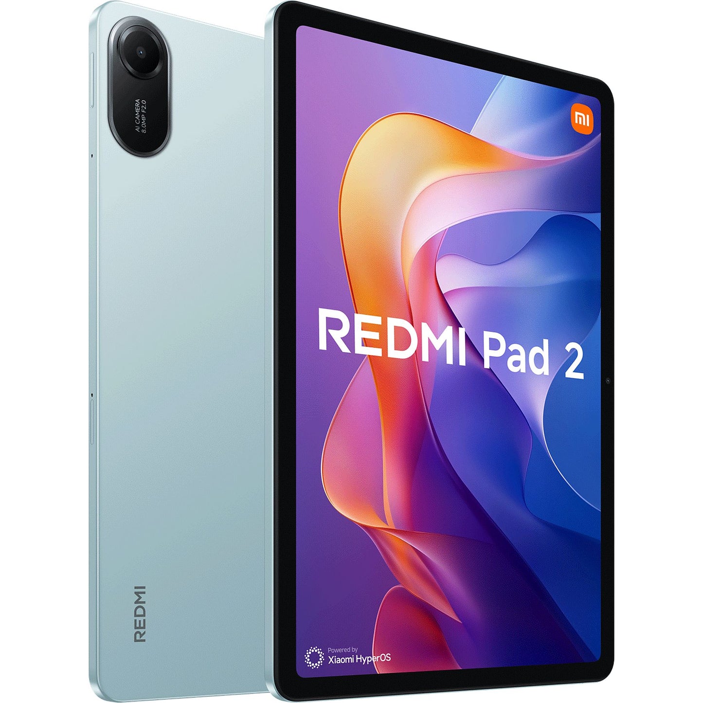 Tablet - Xiaomi Redmi Pad 2, WI-FI, 11" WQHD, 8 GB RAM, 256 GB, MediaTek G100-Ultra, Verde menta