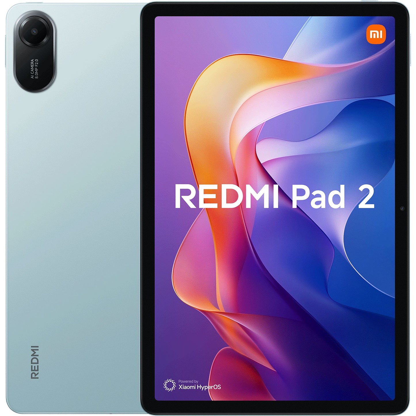 Tablet - Xiaomi Redmi Pad 2, WI-FI, 11" WQHD, 8 GB RAM, 256 GB, MediaTek G100-Ultra, Verde menta
