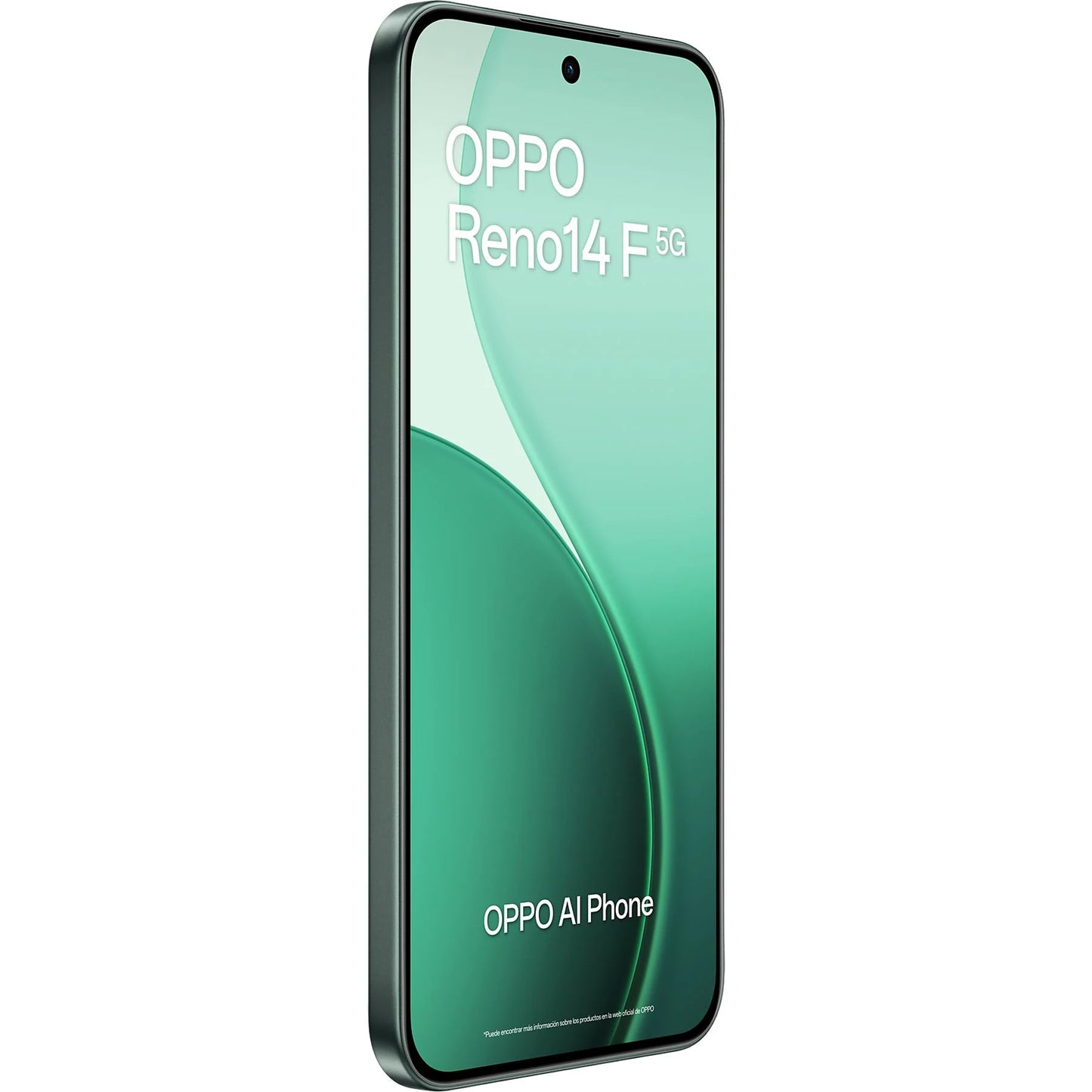 Móvil - OPPO Reno14F, Luminous Green, 256GB, 8GB RAM, 6.57" 2.5D AMOLED, Snapdragon® 6 Gen 1 (4nm), 6000mAh
