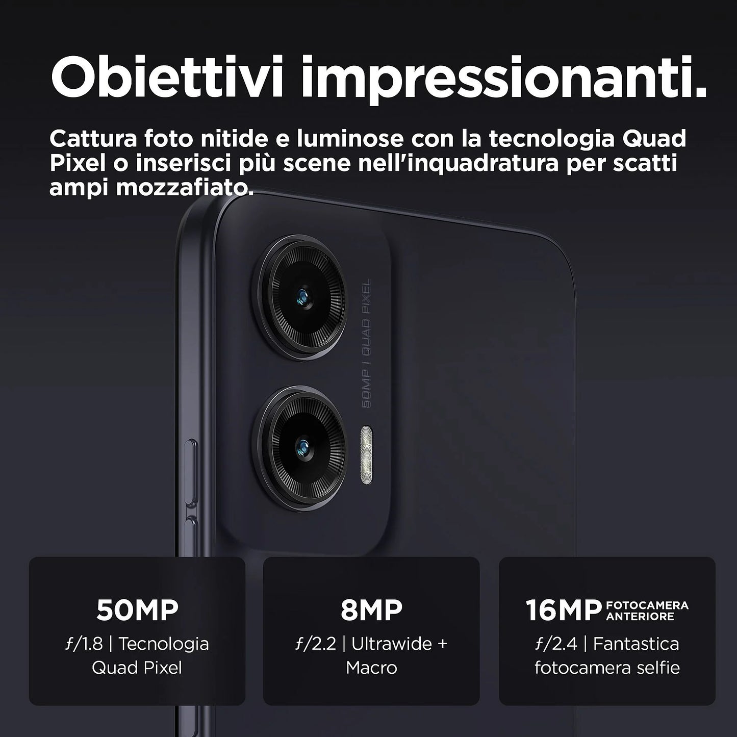 MOTOROLA moto g35 5G, Negro, Móvil Android, 128 GB, 4 GB RAM, 6,72 " LCD, Gorilla Glass 3, 120 Hz, Unisoc, T760, 5000 mAh