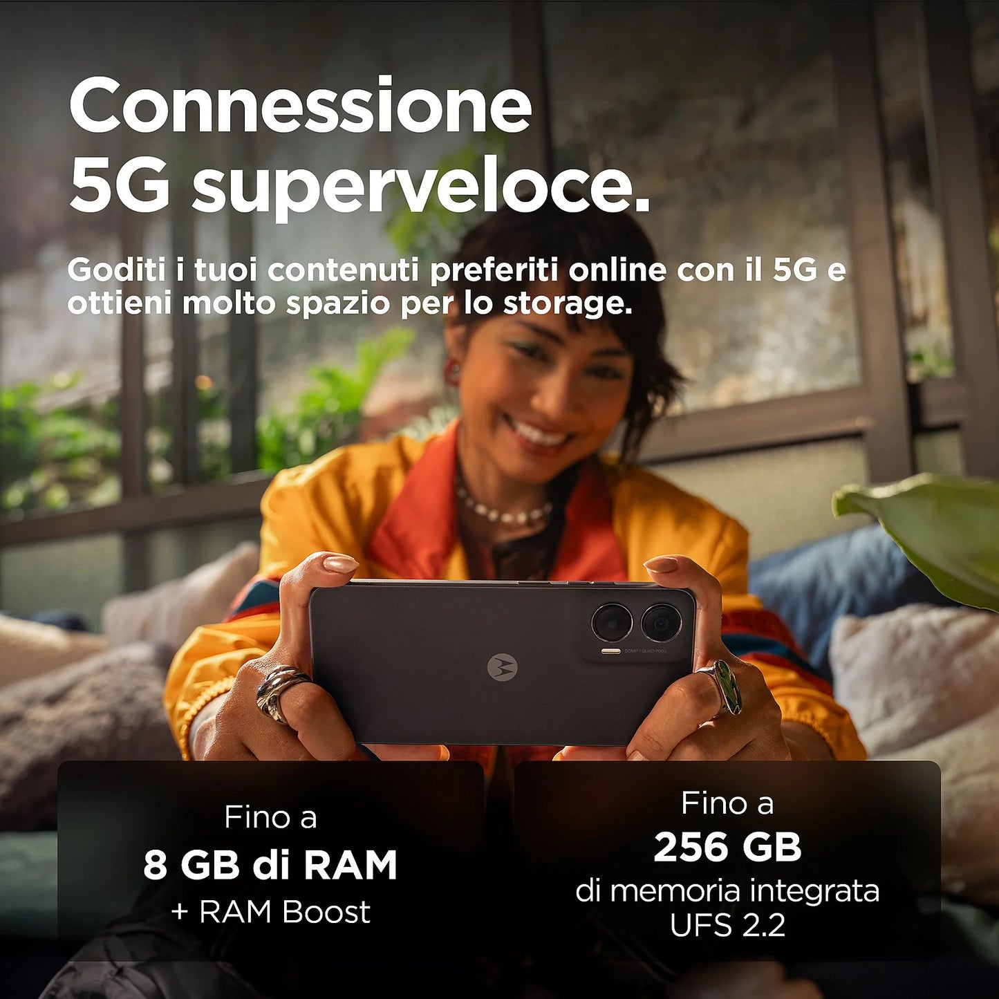 MOTOROLA moto g35 5G, Negro, Móvil Android, 128 GB, 4 GB RAM, 6,72 " LCD, Gorilla Glass 3, 120 Hz, Unisoc, T760, 5000 mAh