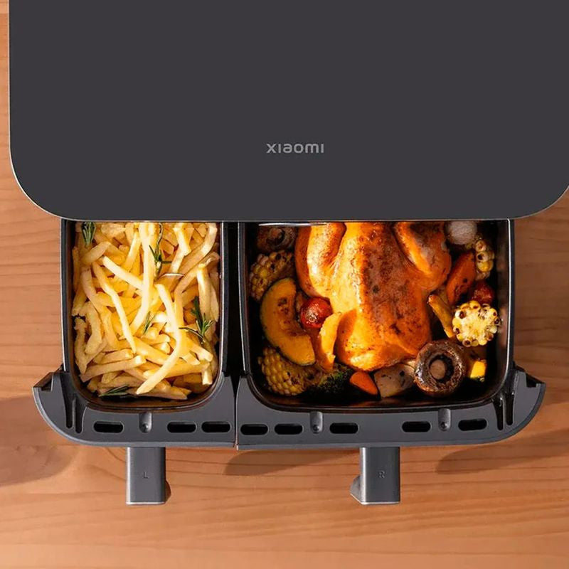 Freidora de aire - Xiaomi Dual Zone Air Fryer 10L, Hasta 230ºC, Control por App, 2700W, 10L, Negro